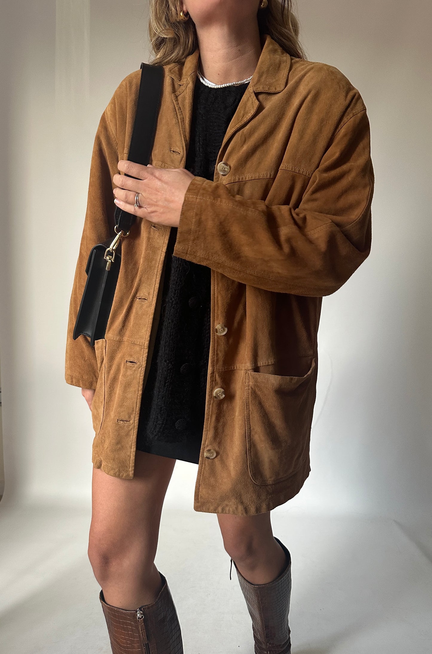 Brown suede jacket