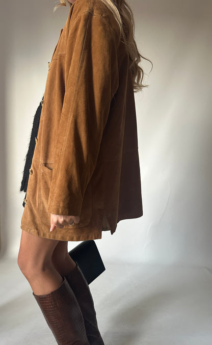 Brown suede jacket