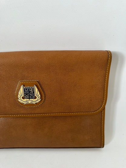 Lancel Paris caramel clutch