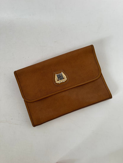 Lancel Paris caramel clutch