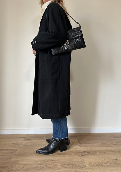 Made in Italy wool black coat