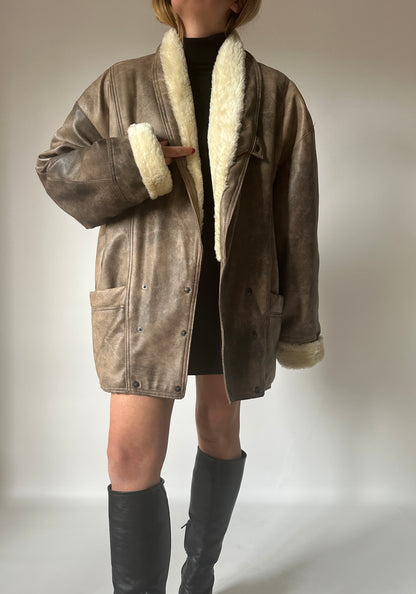 Rare distressed Shearling jacket