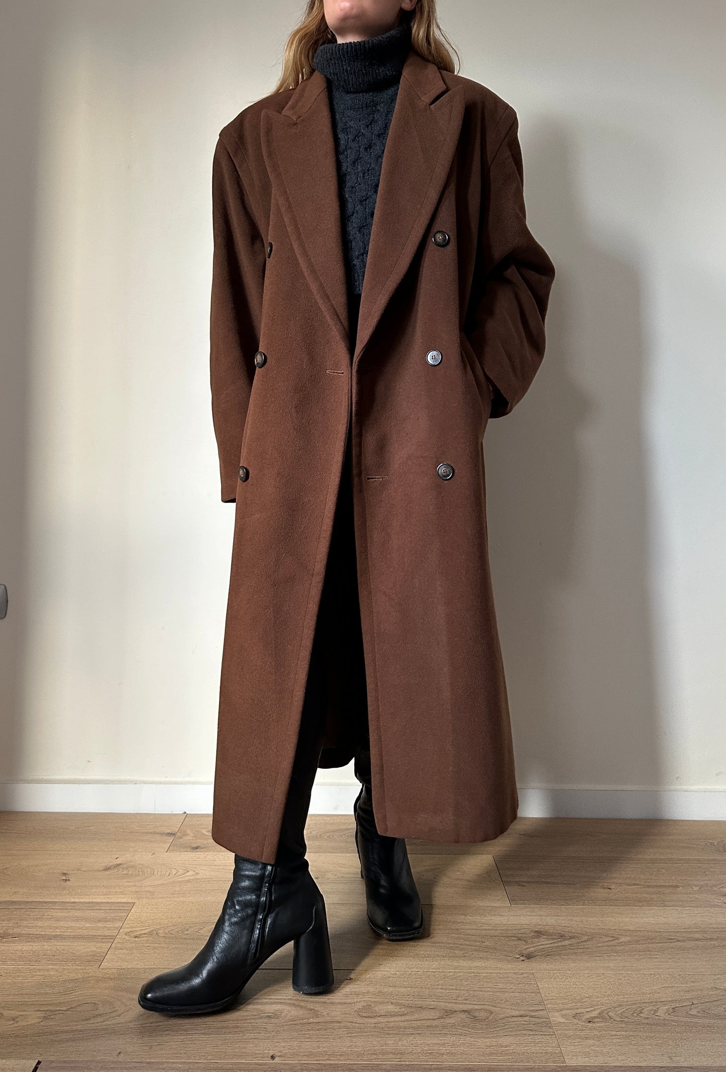 Chocolate extra long coat