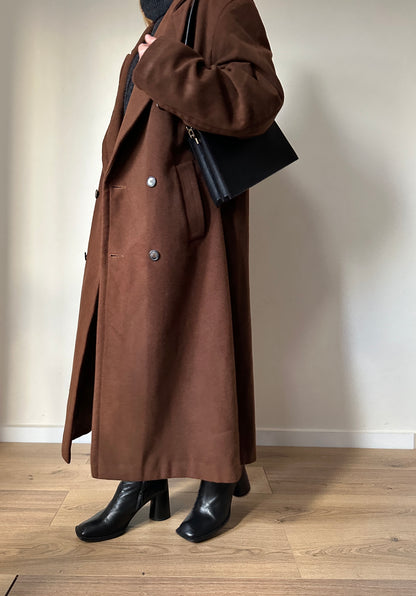 Chocolate extra long coat