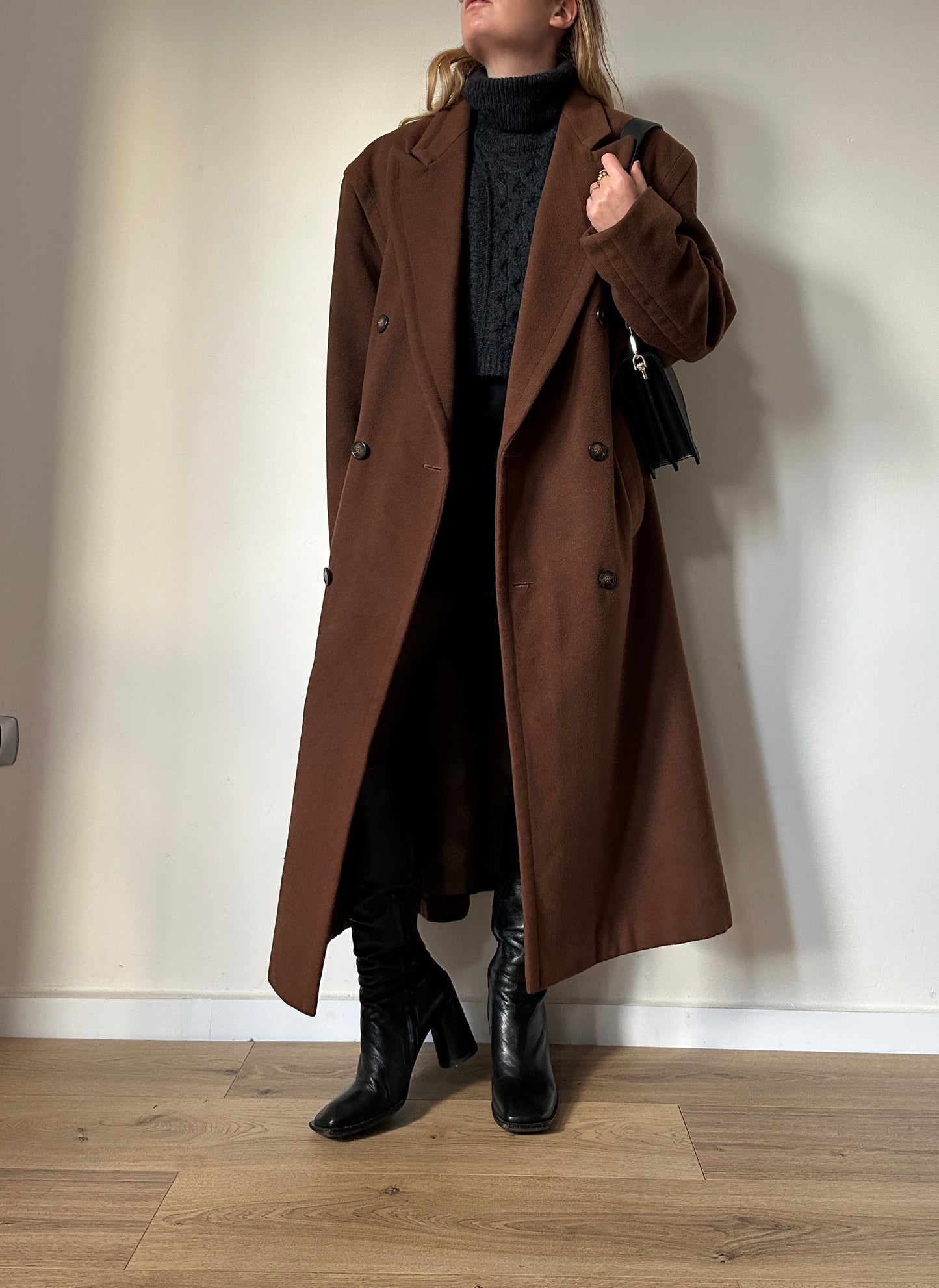 Chocolate extra long coat