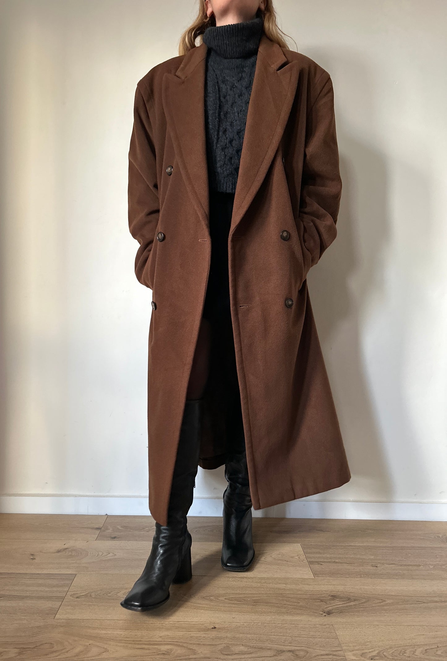 Chocolate extra long coat