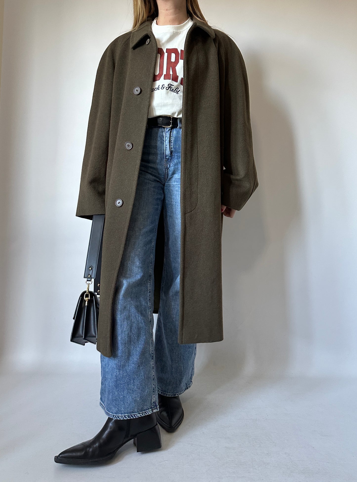 Wool and cachemire loden coat
