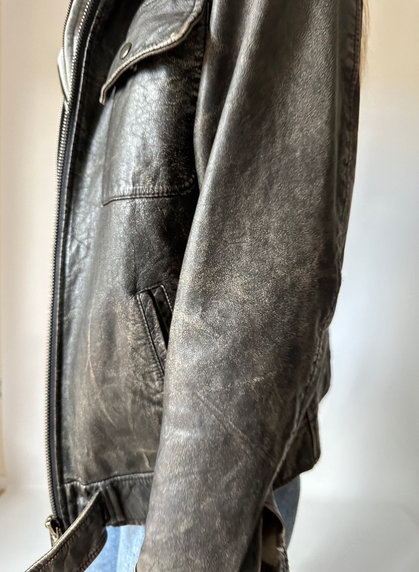 Rare distressed leather jacket