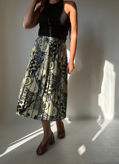 Midi plissè skirt