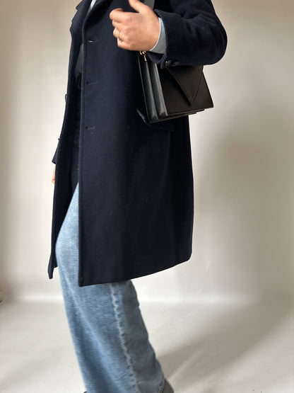 Essential tailored navy coat