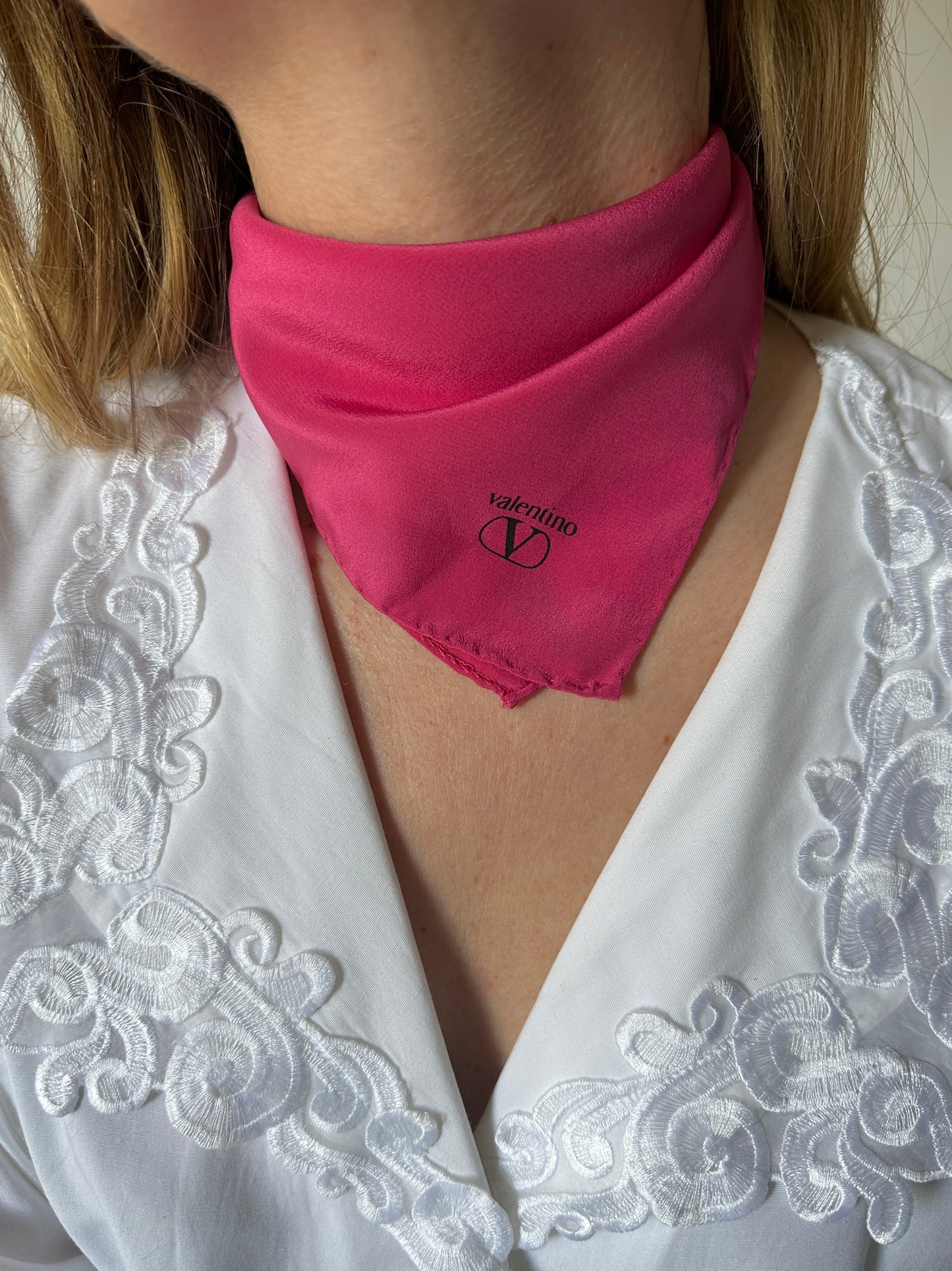 Valentino pure silk small scarf