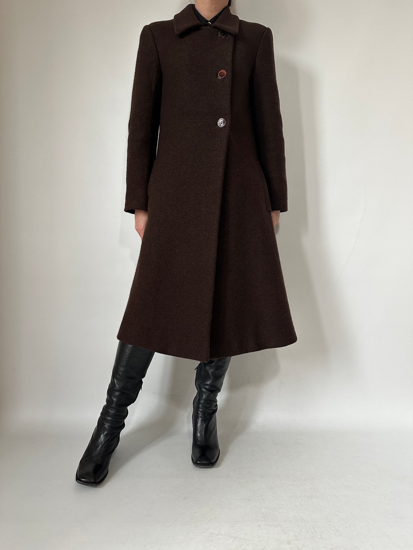 Roccobarocco virgin wool coat