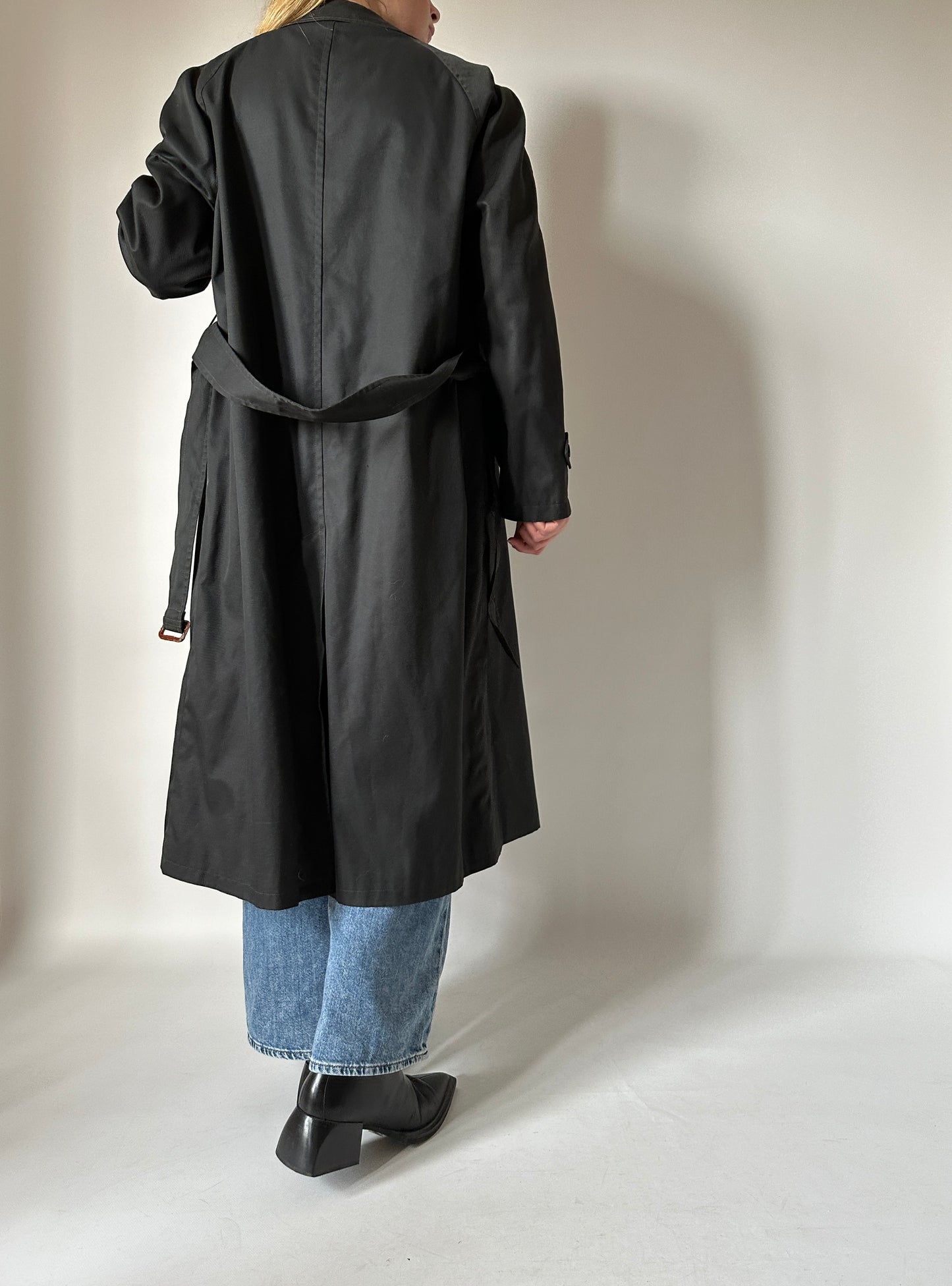 Long black trenchcoat