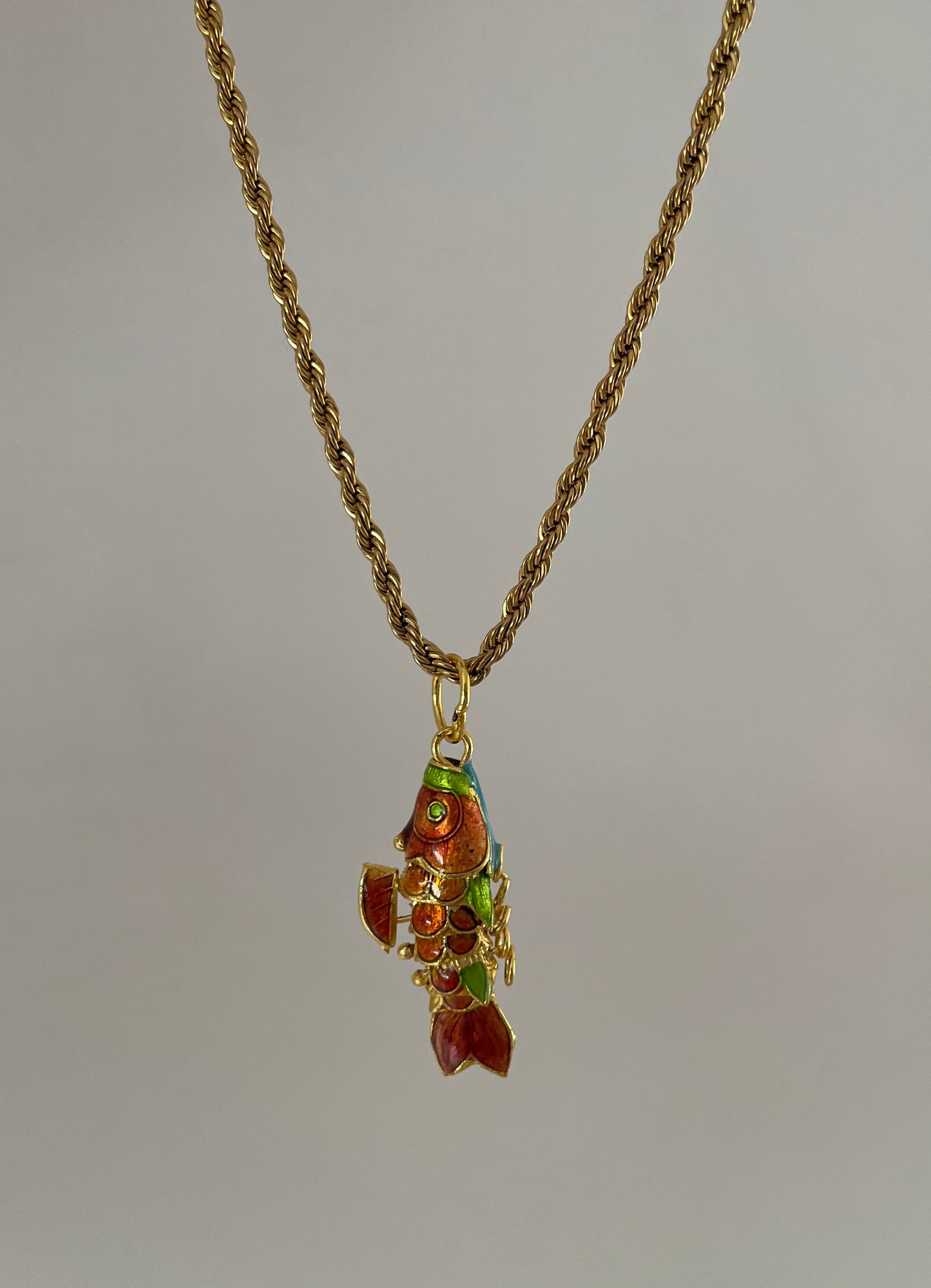 Collana con pesce cloisonnè - pezzo unico