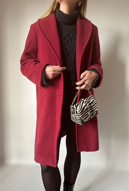 Red wool and cachemire coat
