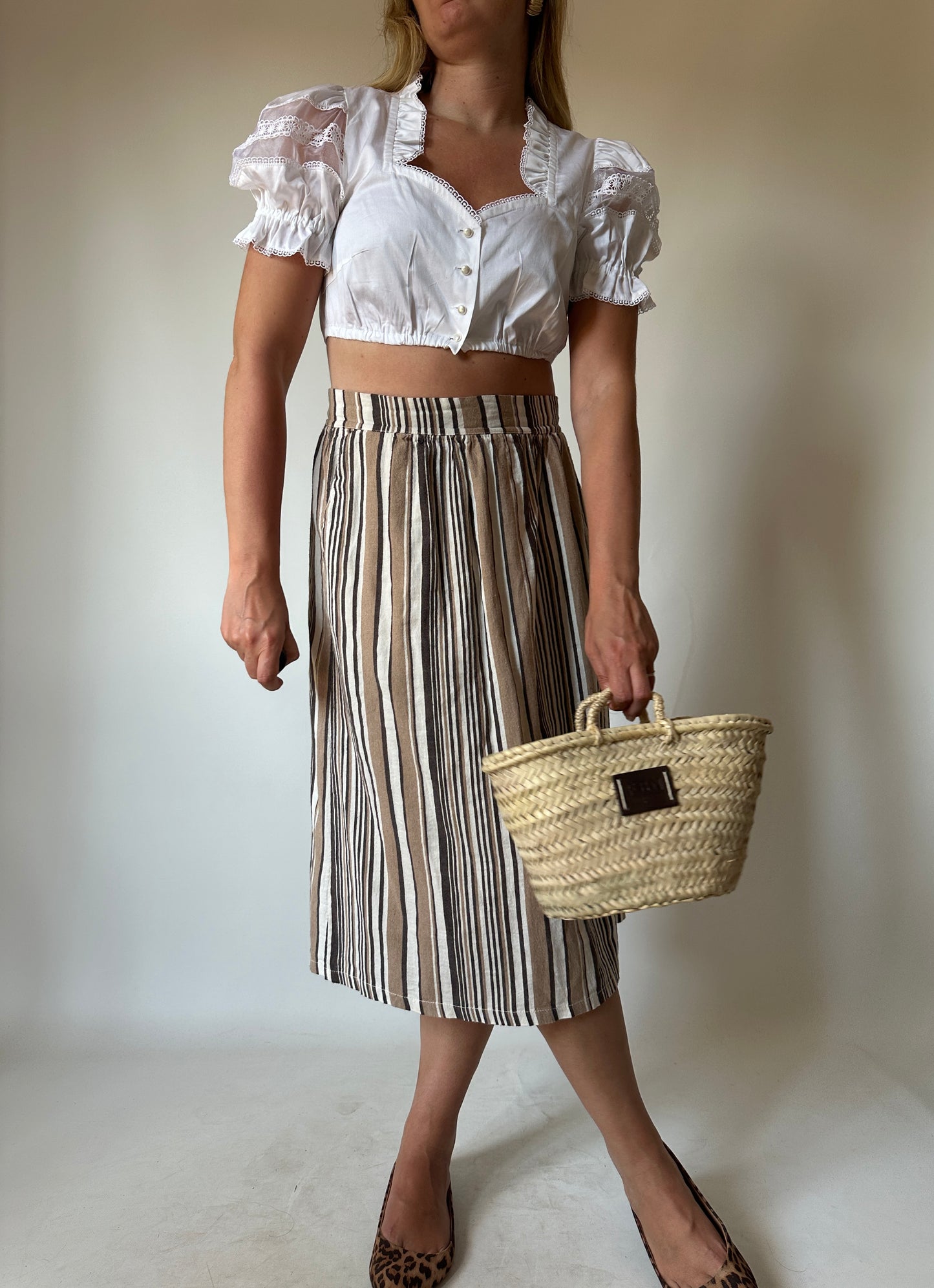 Boho linen skirt