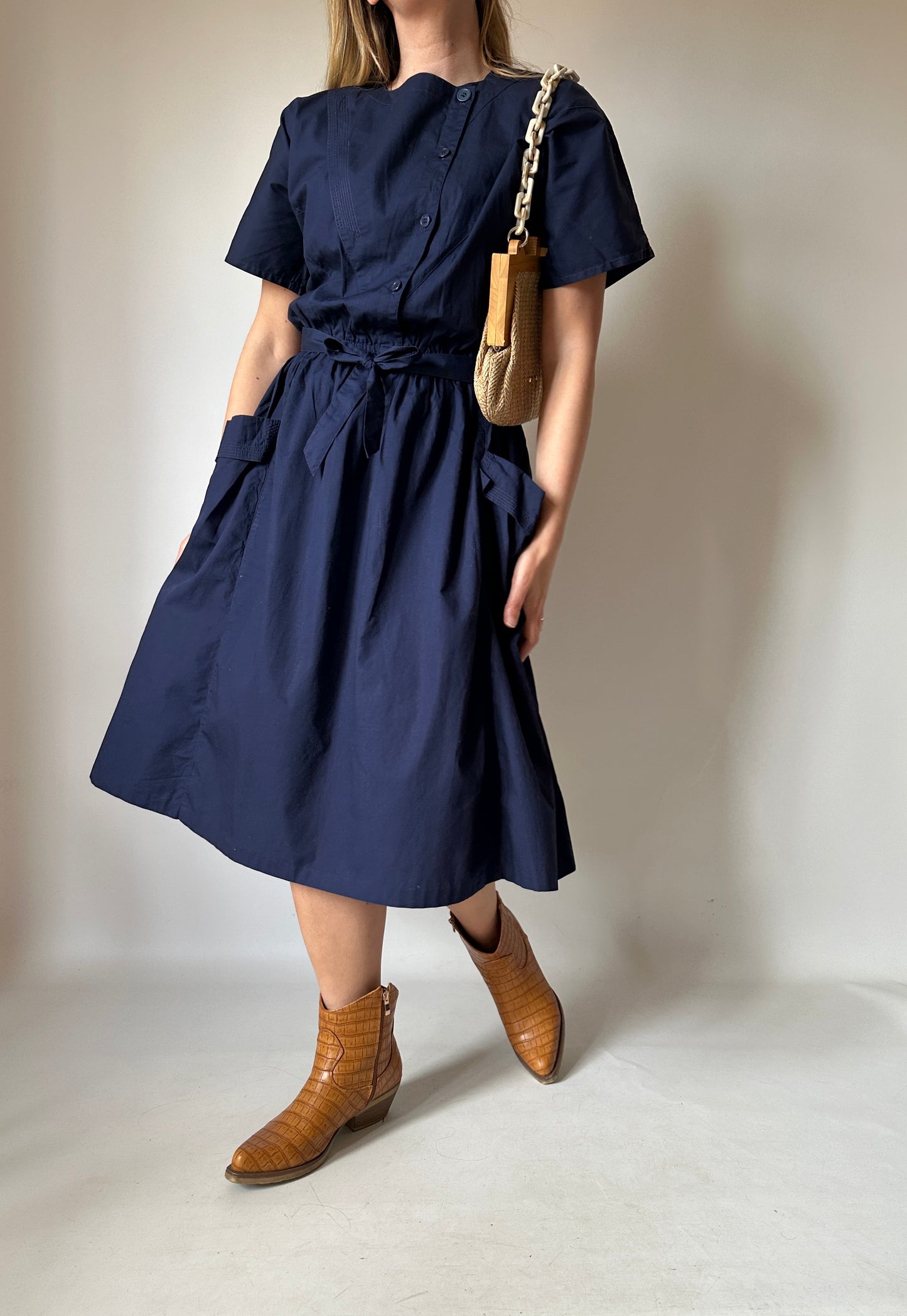 Everyday navy cotton dress