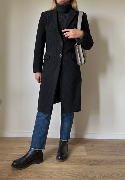 Wool and cachemire slim coat