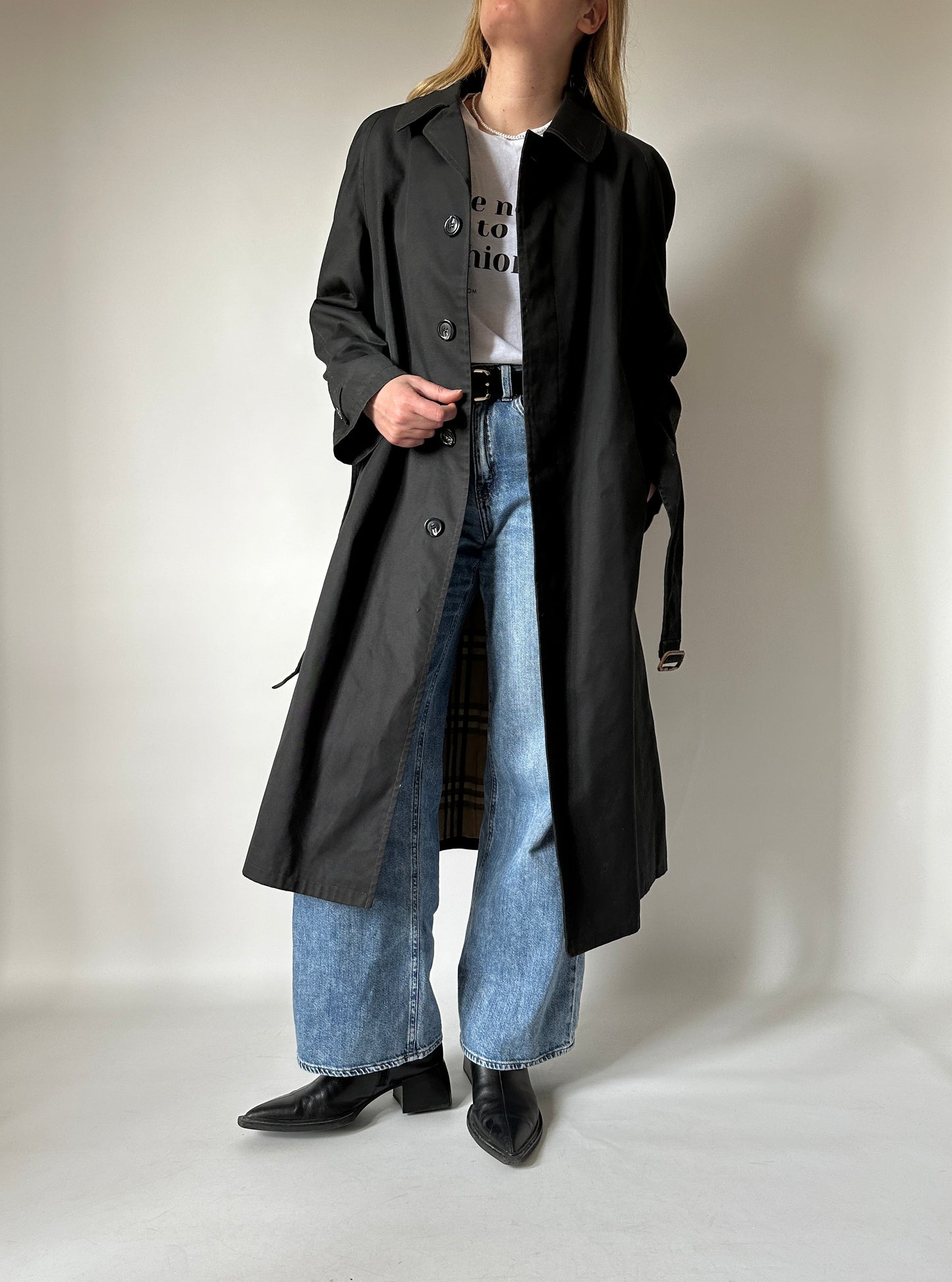 Long black trenchcoat