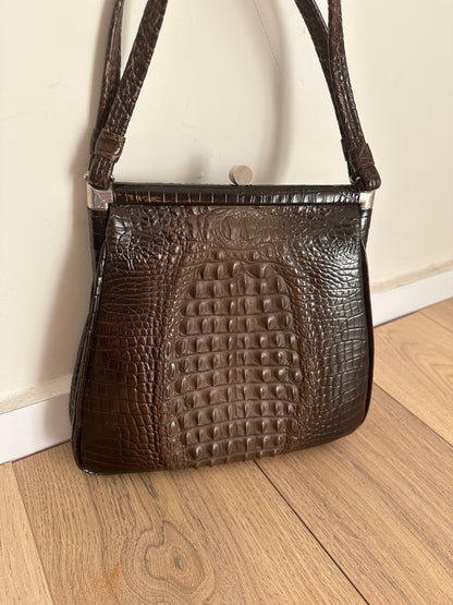 Croco leather unique bag