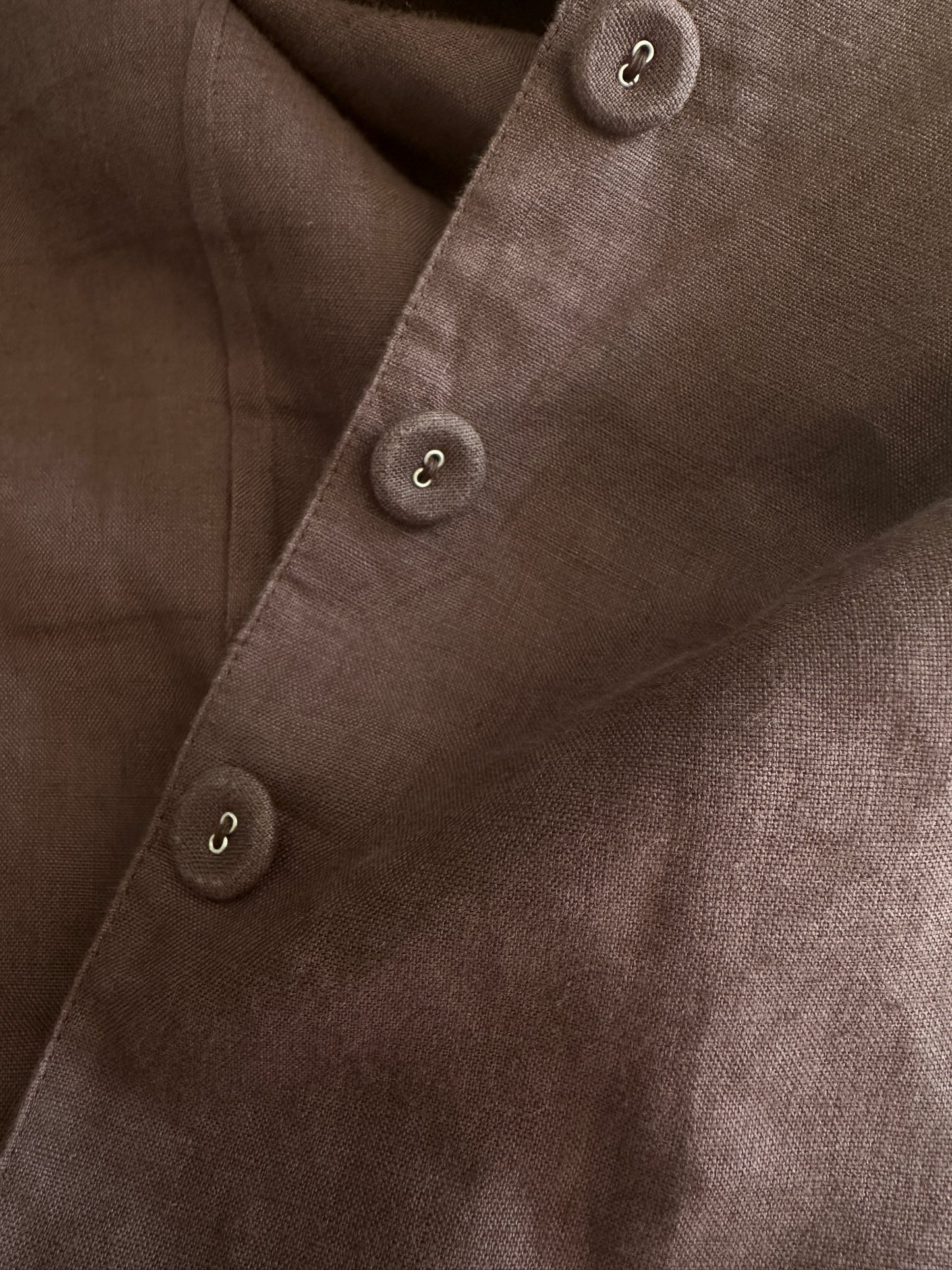 100% linen chocolate blazer