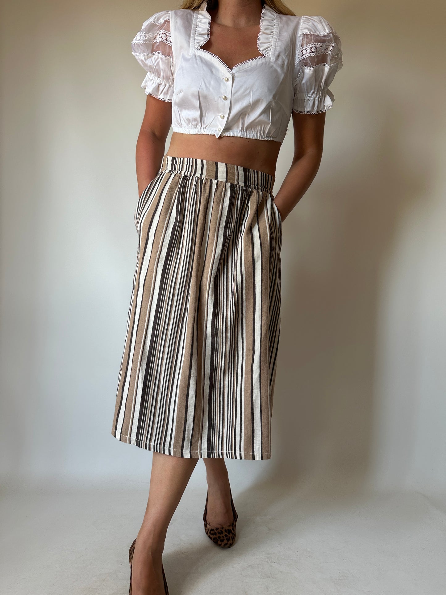 Boho linen skirt