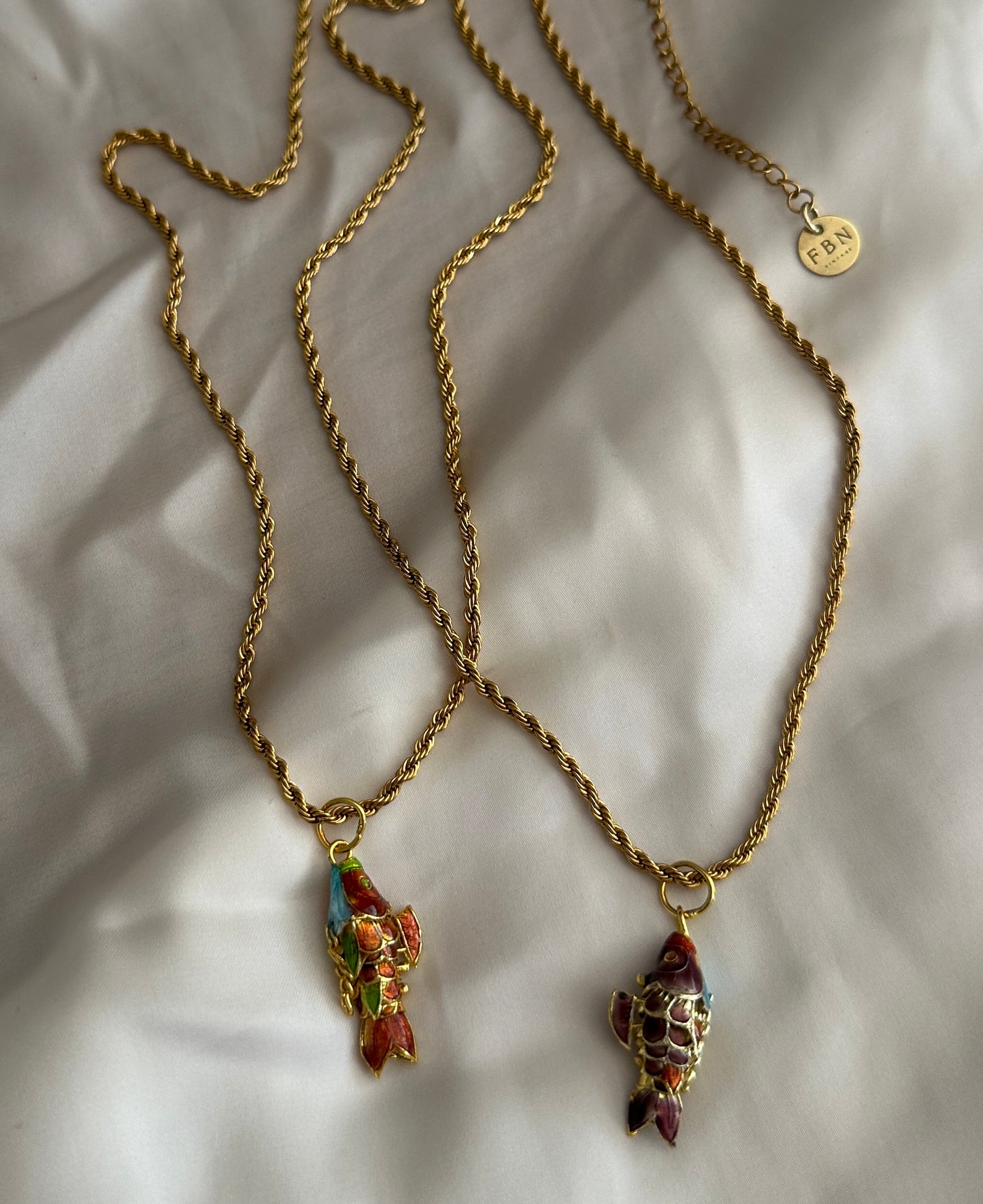 Collana con pesce cloisonnè - pezzo unico