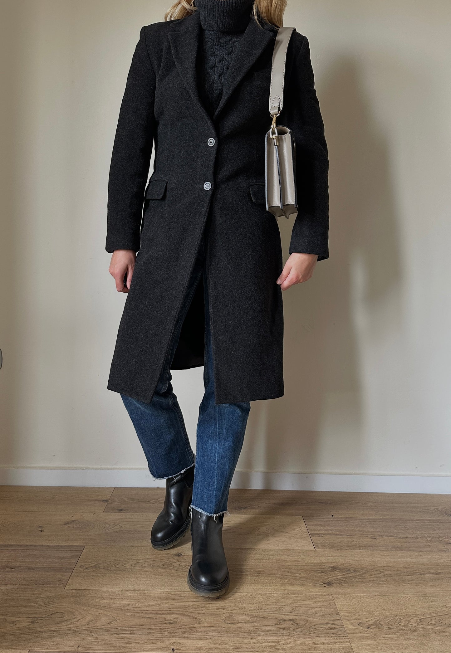 Wool and cachemire slim coat