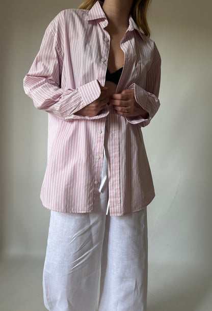 Pink striped cotton shirt