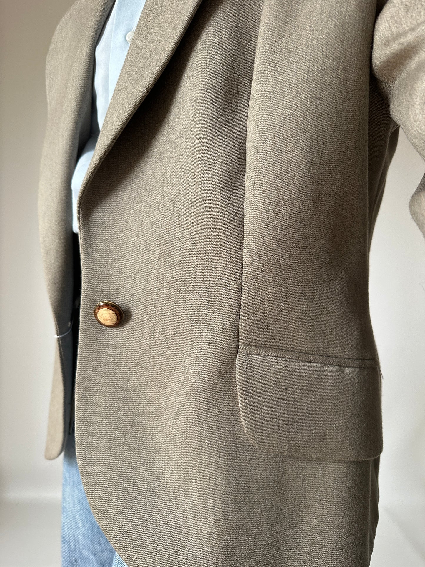 Virgin wool grey blazer - new deadstock