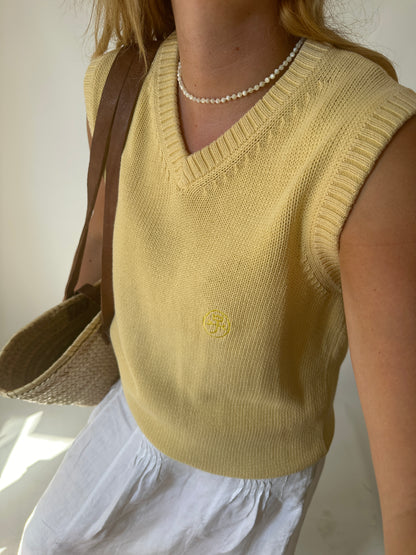 Jc de Castebajac yellow cotton vest