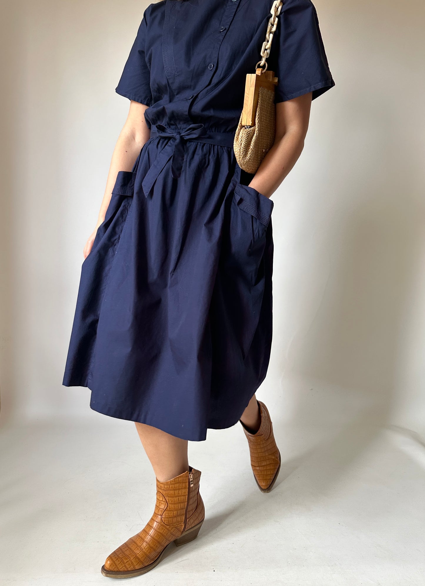 Everyday navy cotton dress