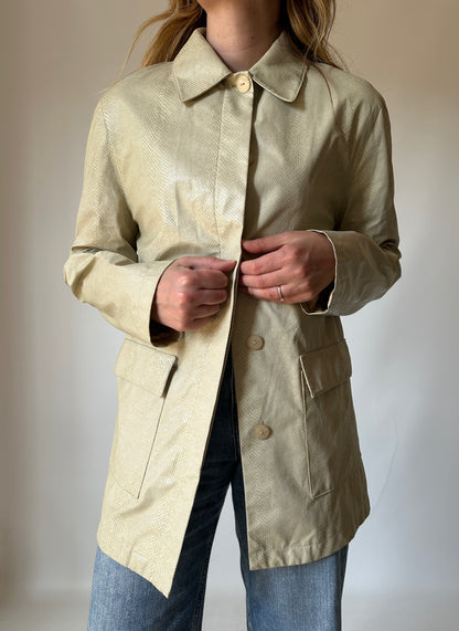 Phyton print cream jacket