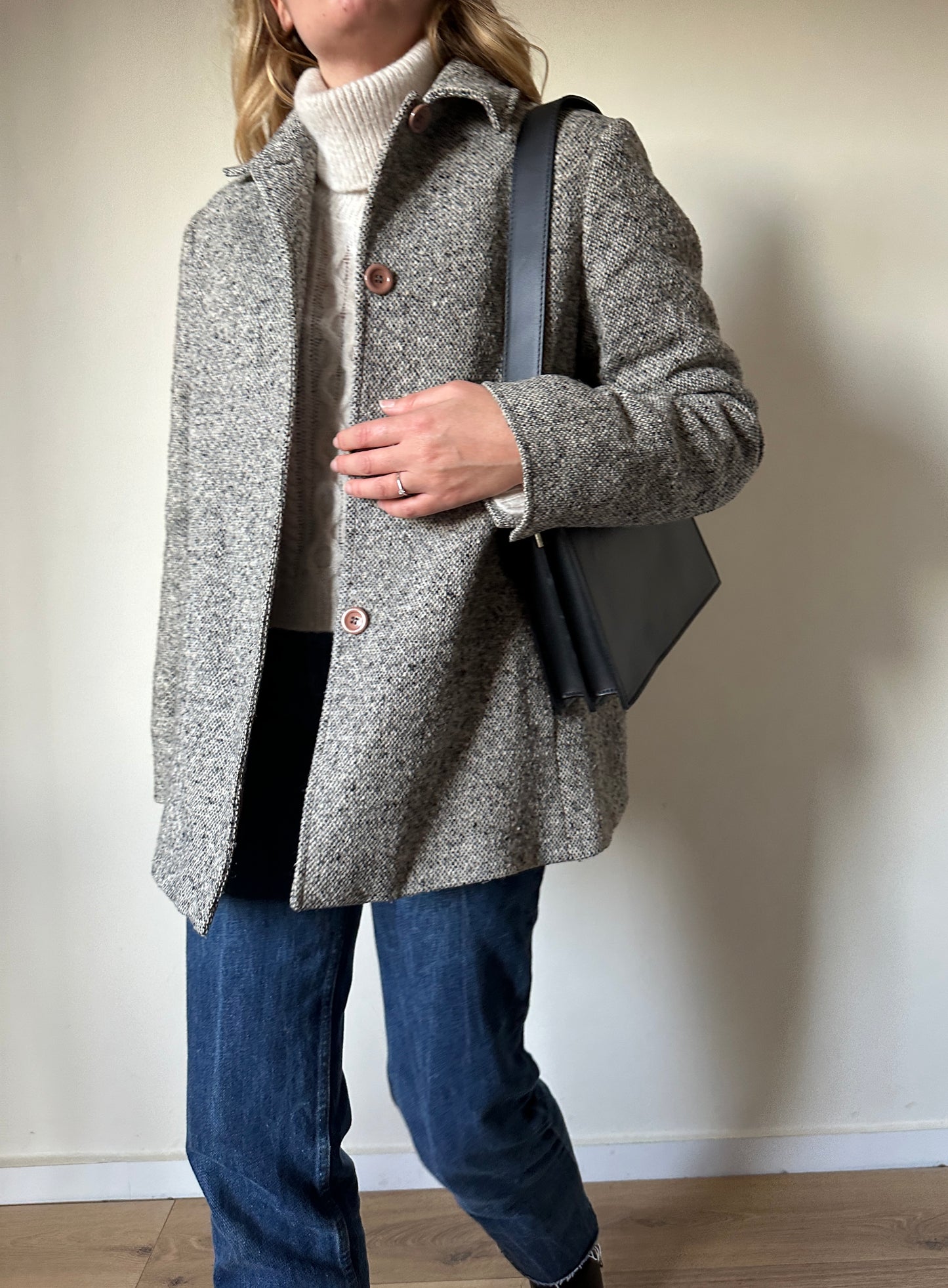 Blunauta 100% wool herringbone coat