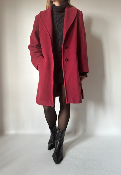 Red wool and cachemire coat