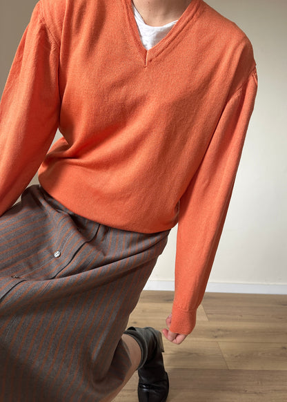 Orange merinos sweater