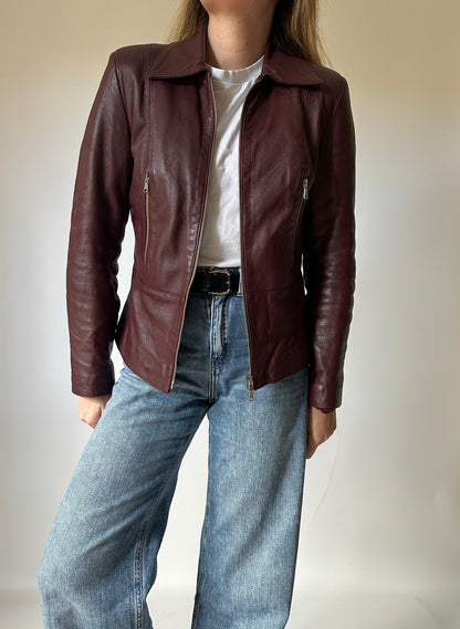 Borgogna soft leather jacket