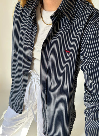 Harmont & Blaine blue striped cotton shirt