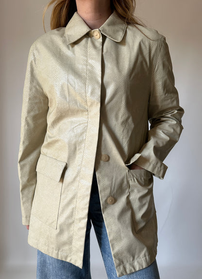 Phyton print cream jacket