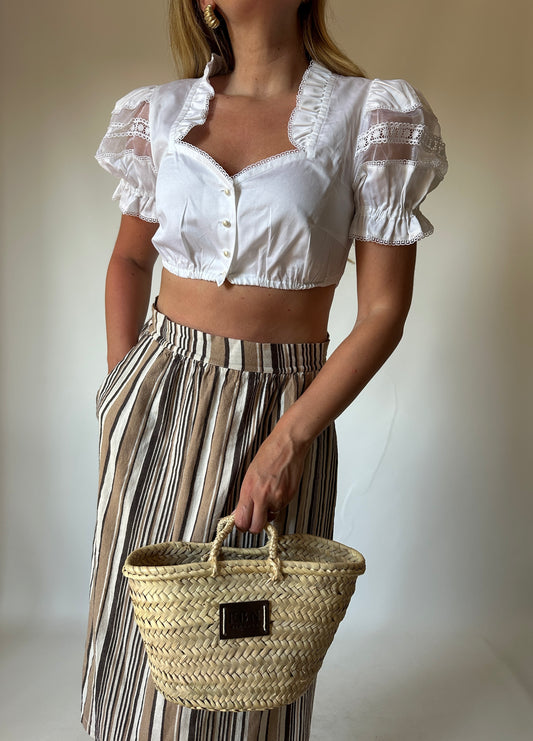 Romantico lace crop top