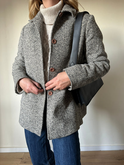 Blunauta 100% wool herringbone coat