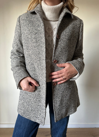 Blunauta 100% wool herringbone coat