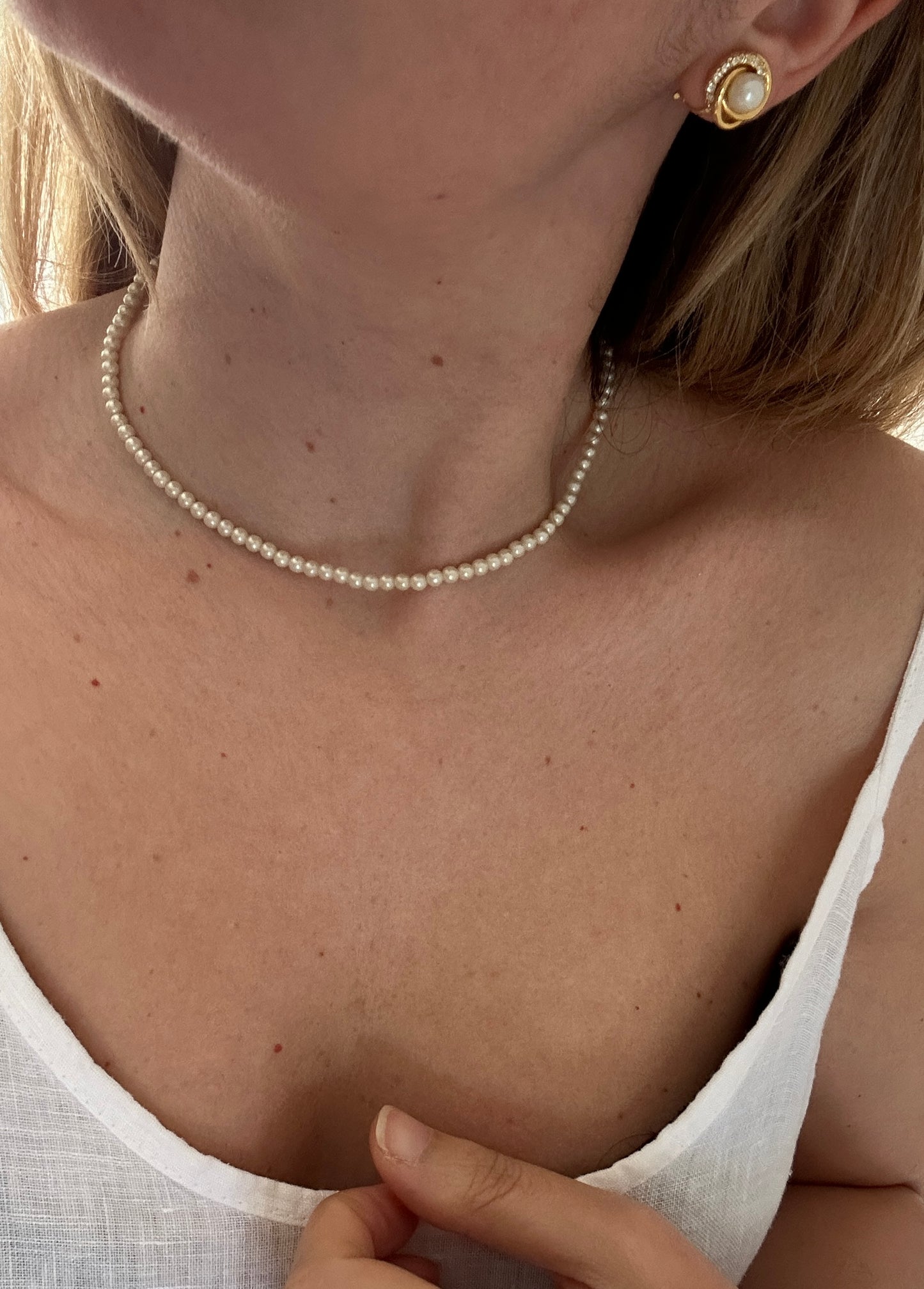 Girocollo choker perle anni 60