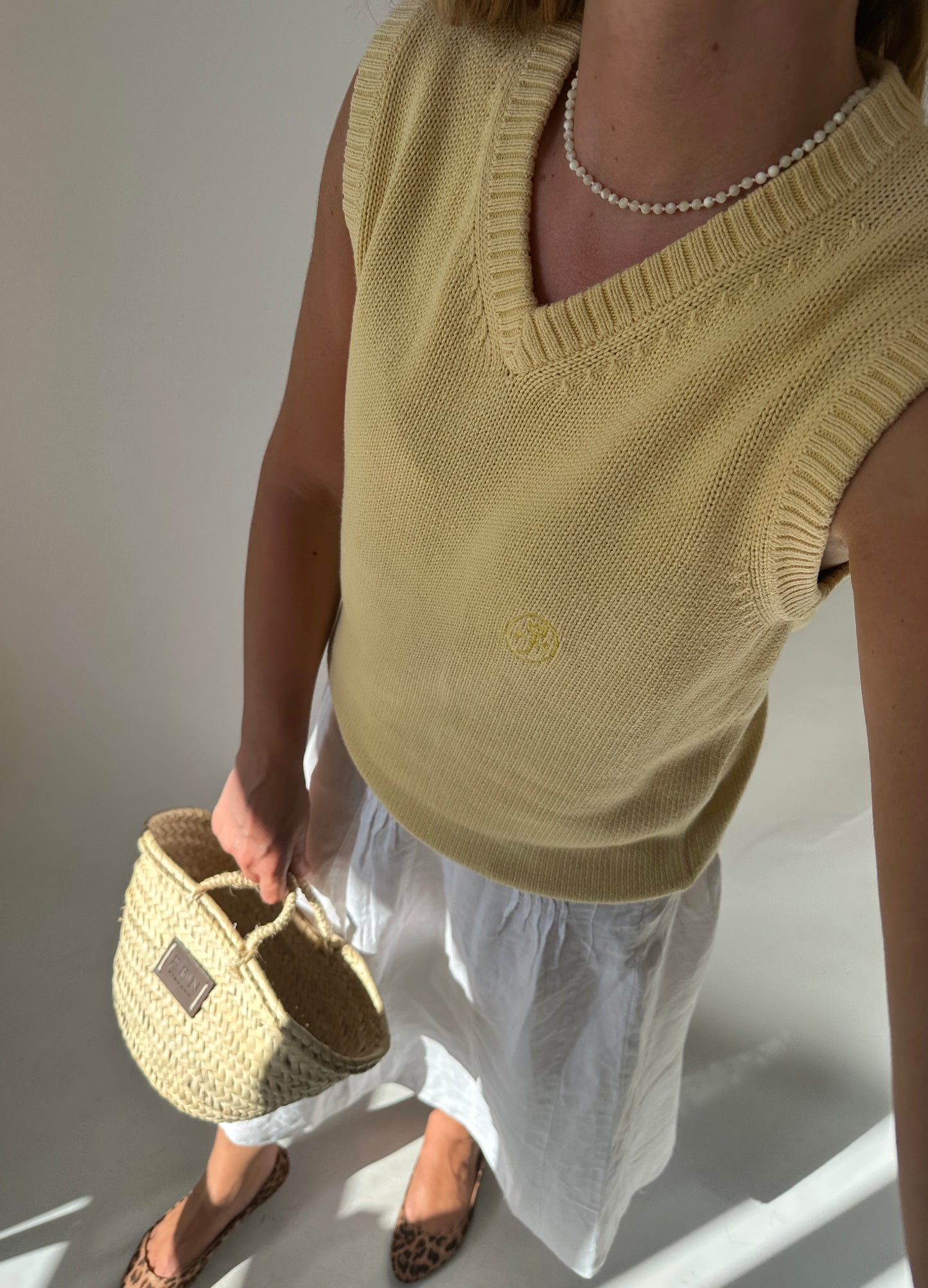 Jc de Castebajac yellow cotton vest