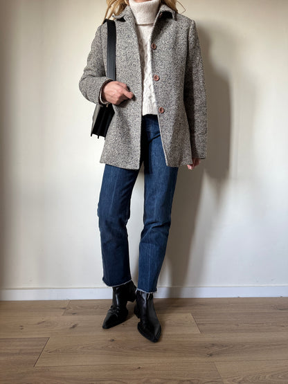 Blunauta 100% wool herringbone coat