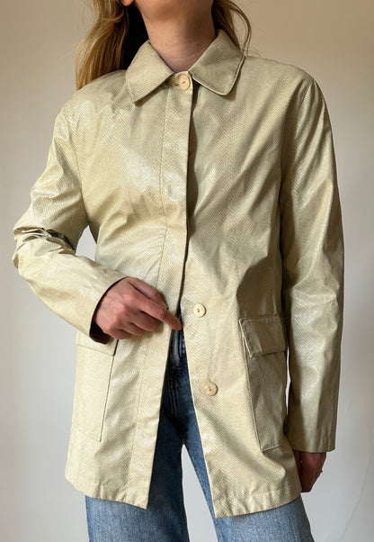 Phyton print cream jacket