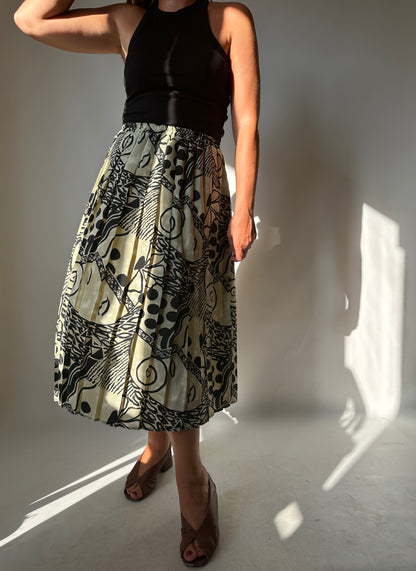 Midi plissè skirt