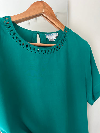 Emerald 100% silk shirt