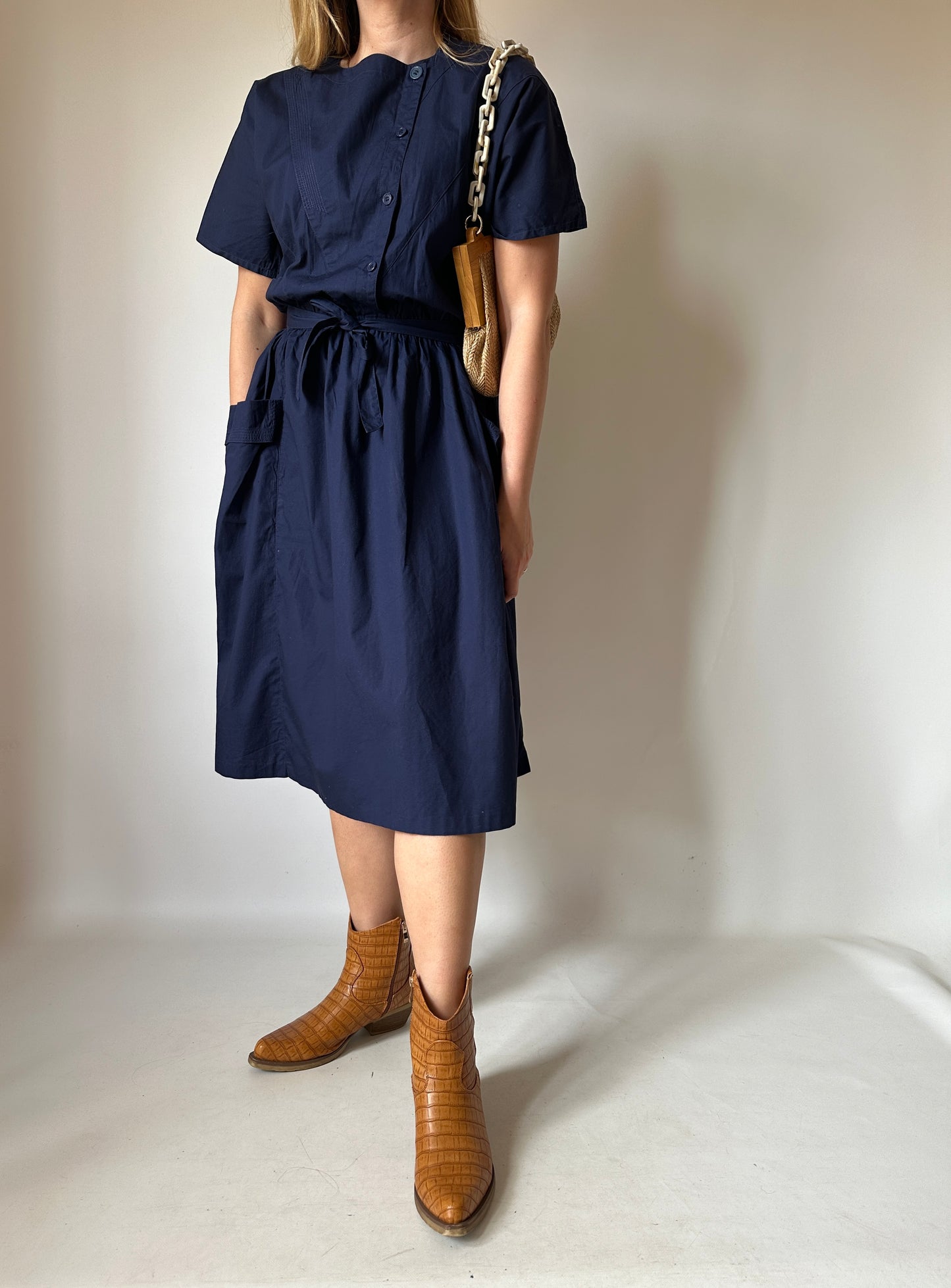 Everyday navy cotton dress