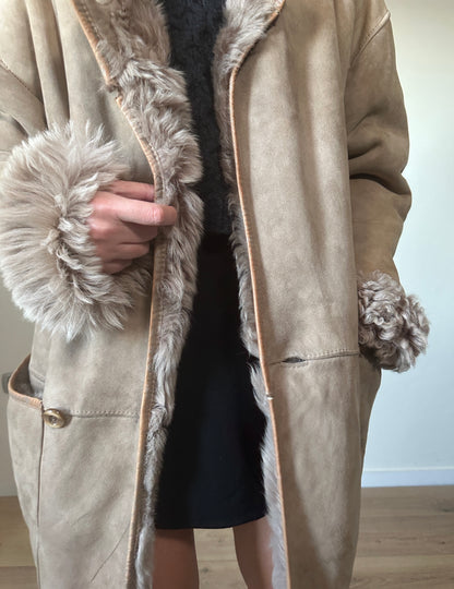 Ice shearling coat